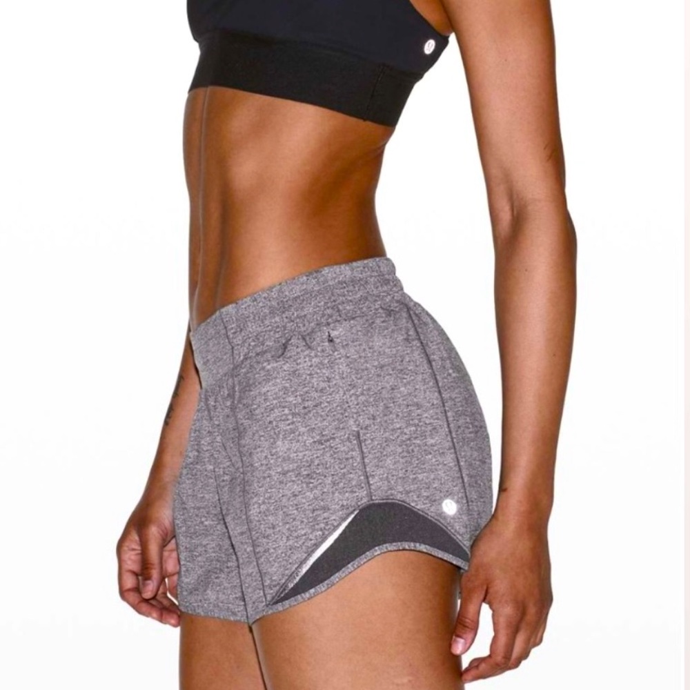 Lululemon Hotty Hot Shorts Heather Gray Size 6 Long